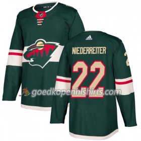 Minnesota Wild Nino Niederreiter 22 Adidas 2017-2018 Groen Authentic Shirt - Mannen